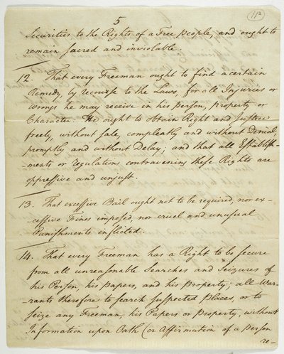 Die Bill of Rights, Kopie unterzeichnet in Federal Hall, 1789 von American School